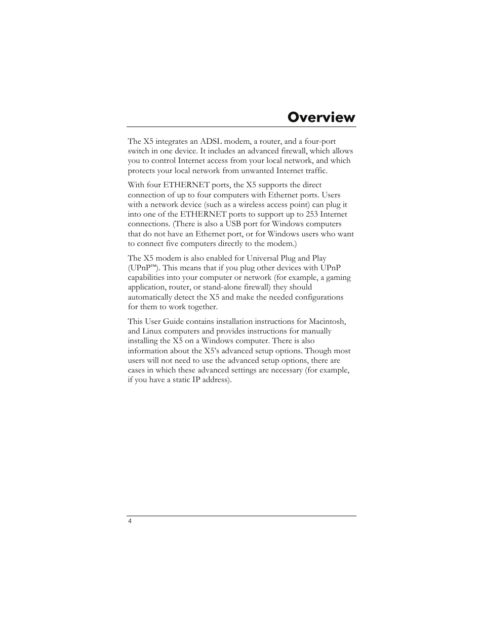 Verview, Overview | Zoom 1065 User Manual | Page 4 / 66