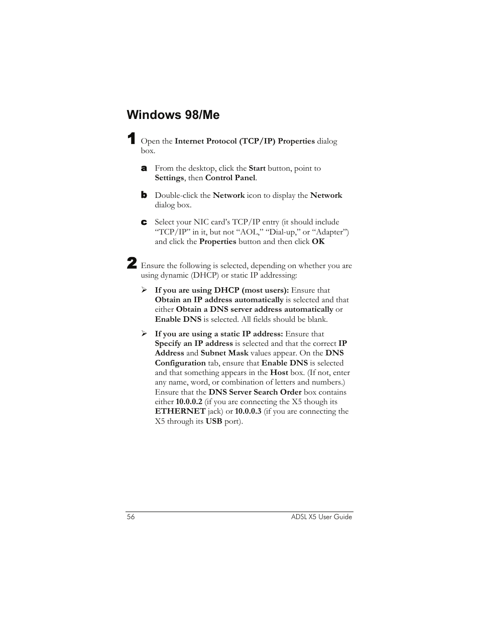 Windows 98/me | Zoom 1065 User Manual | Page 56 / 66