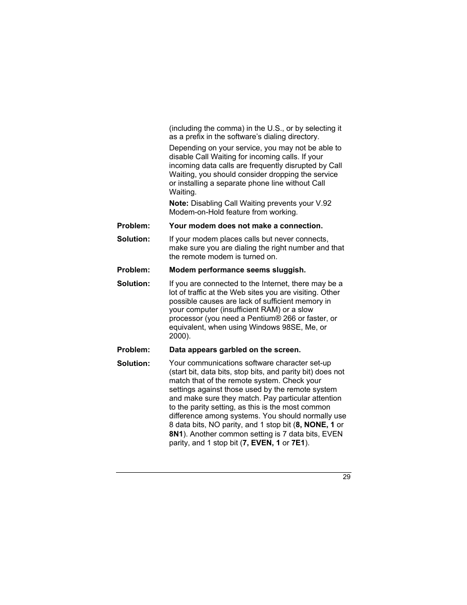 Zoom 3095 User Manual | Page 29 / 36