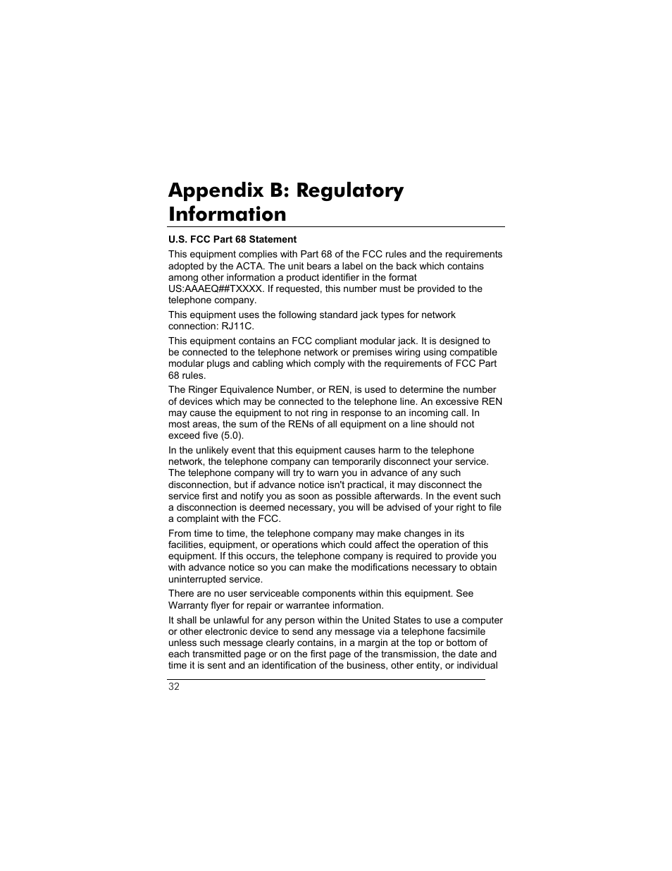 Appendix b: regulatory information | Zoom 3095 User Manual | Page 32 / 36