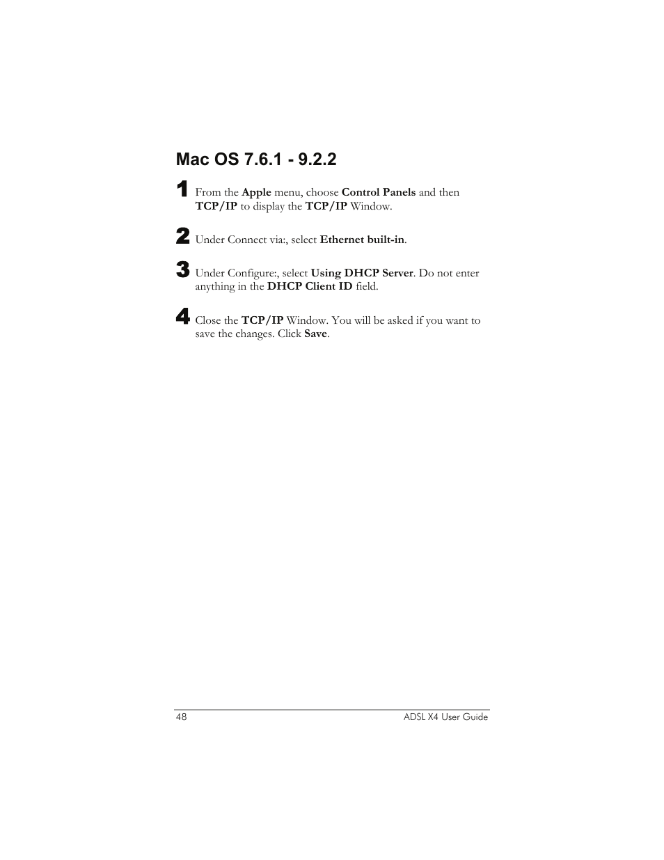 Mac os 7.6.1 - 9.2.2 | Zoom 5651A User Manual | Page 48 / 61