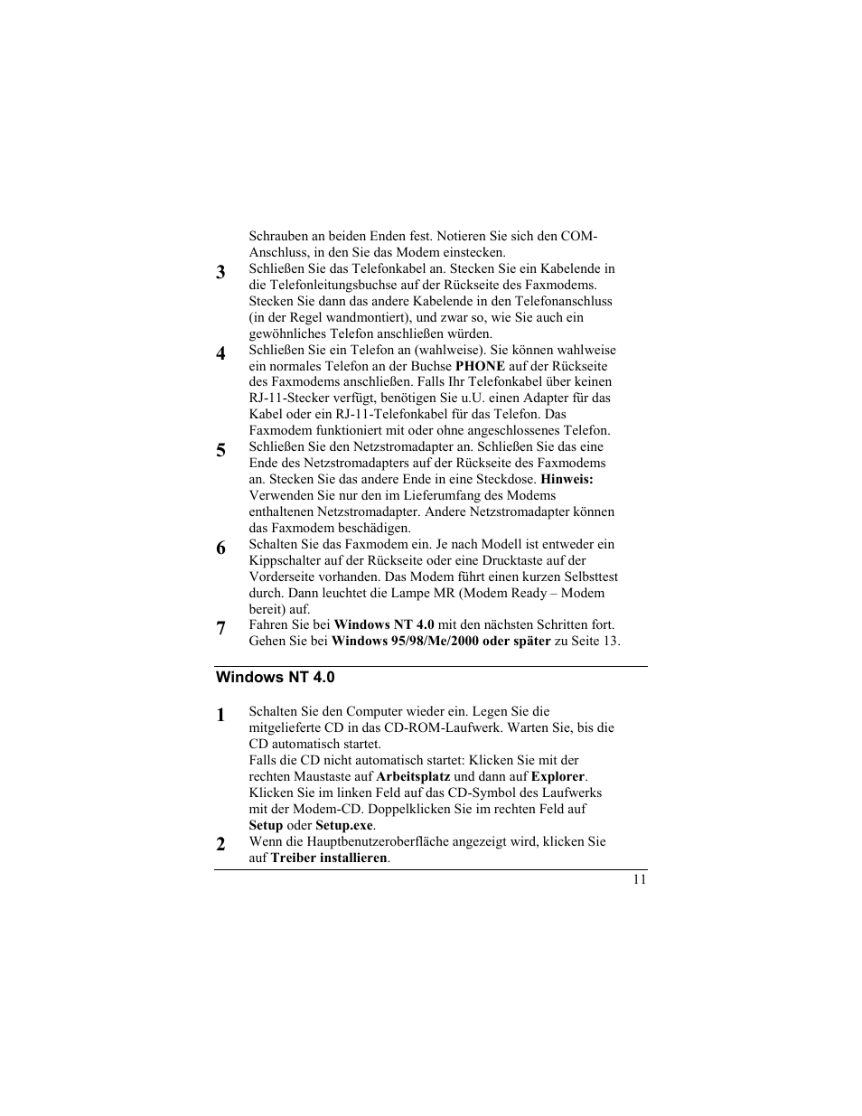 Zoom 56K User Manual | Page 11 / 67