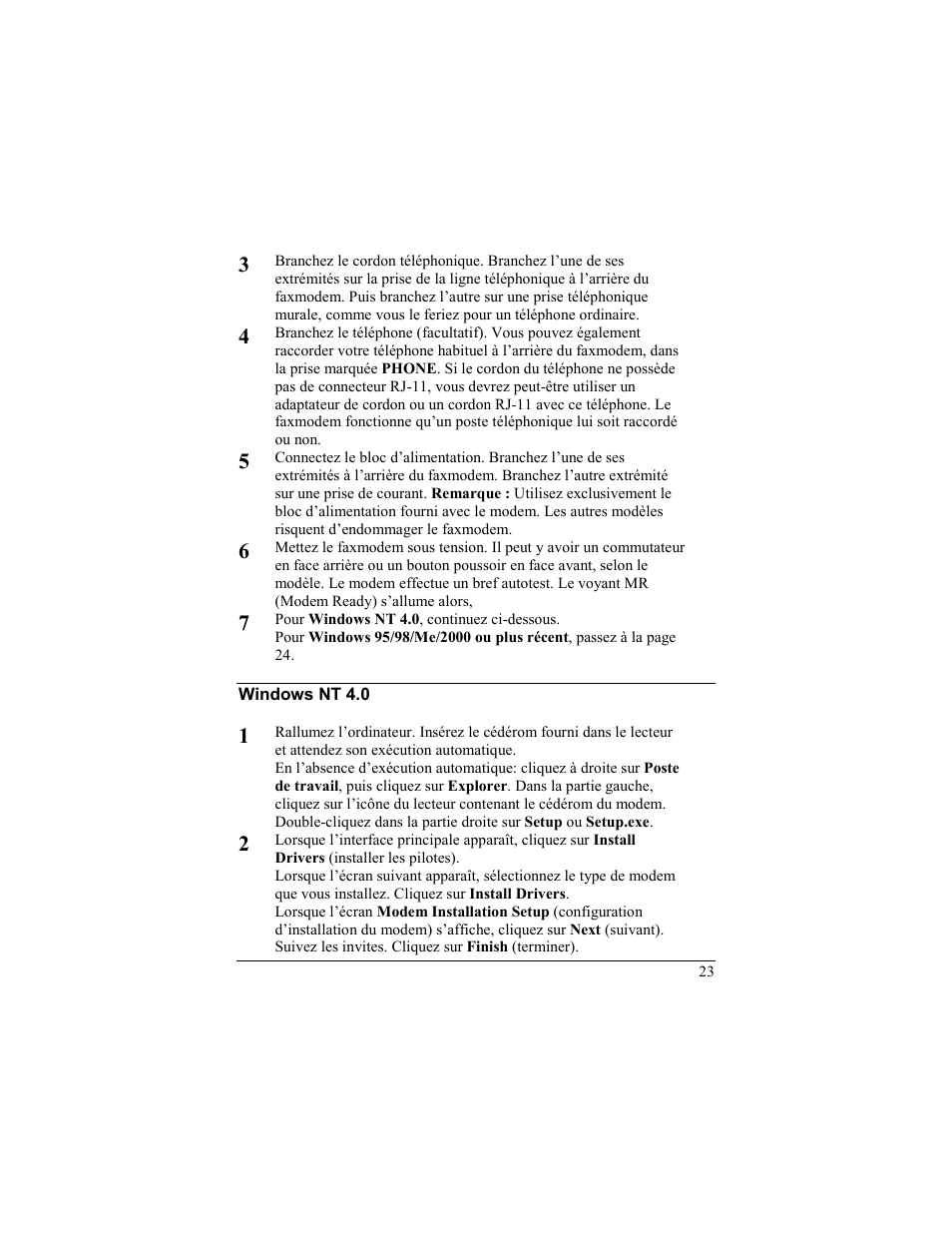 Windows nt 4.0 | Zoom 56K User Manual | Page 23 / 67