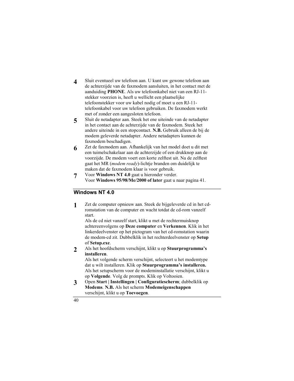 Windows nt 4.0 | Zoom 56K User Manual | Page 40 / 67