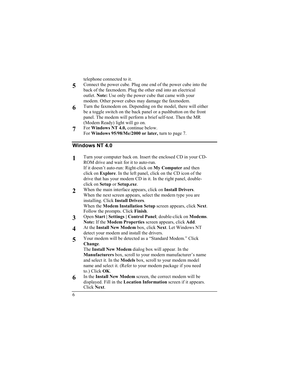 Zoom 56K User Manual | Page 6 / 67