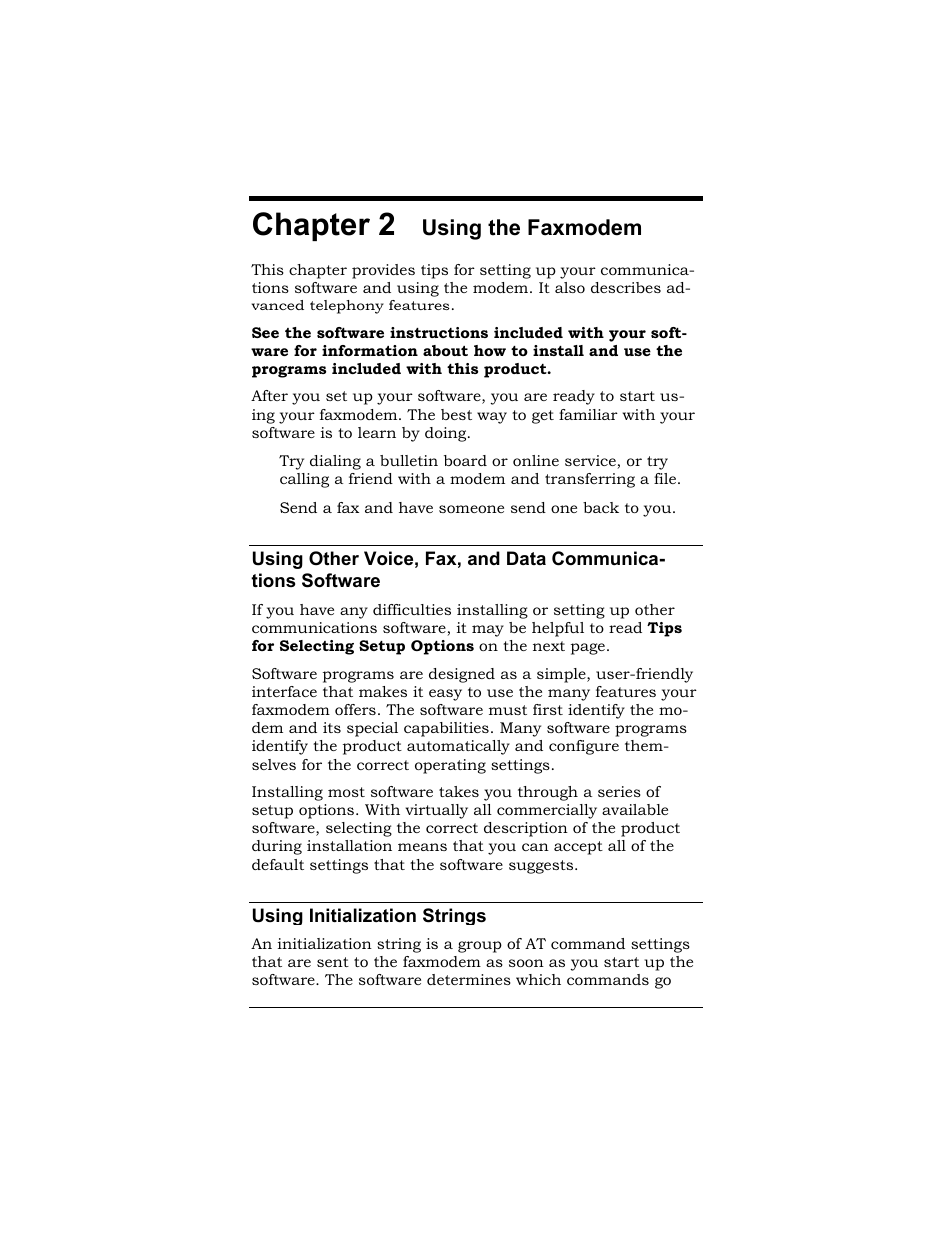 Chapter 2, Using the faxmodem | Zoom MAC User Manual | Page 12 / 32