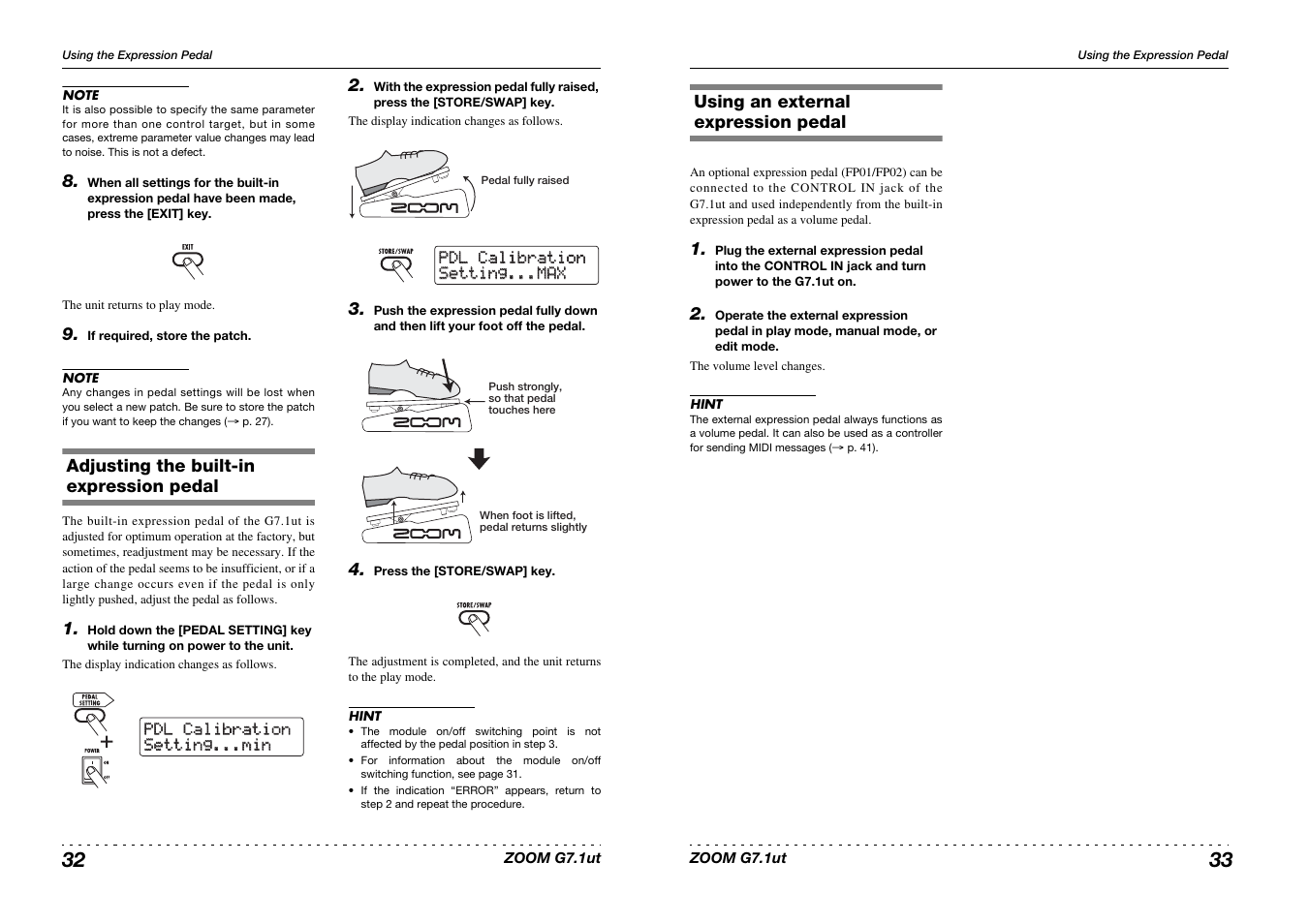 Setting...min, Setting...min pdl calibration pdl calibration, Setting...max | Setting...max pdl calibration pdl calibration | Zoom G7.1ut User Manual | Page 17 / 41