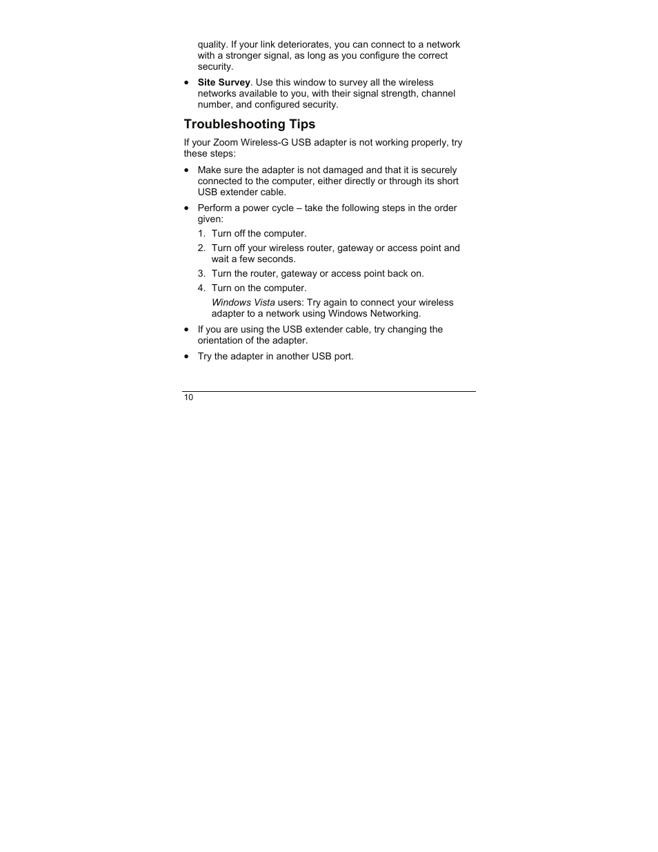 Troubleshooting tips | Zoom 4410A User Manual | Page 10 / 24