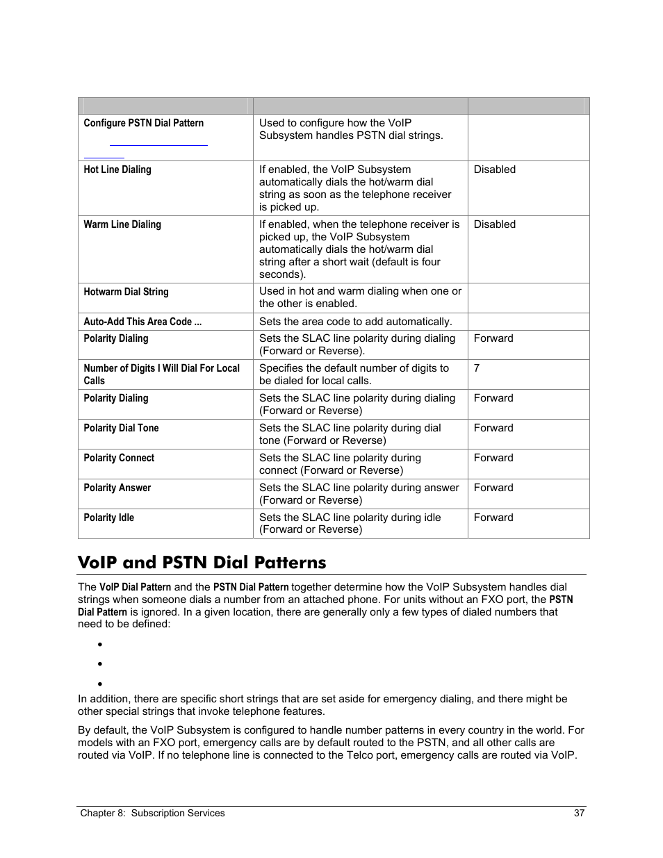 Voip and pstn dial patterns, Pstn, Atterns | Voip and, Pstn dial patterns, On pa, Voip and pstn dial, Patterns, On p | Zoom X6v VoIP User Manual | Page 37 / 51