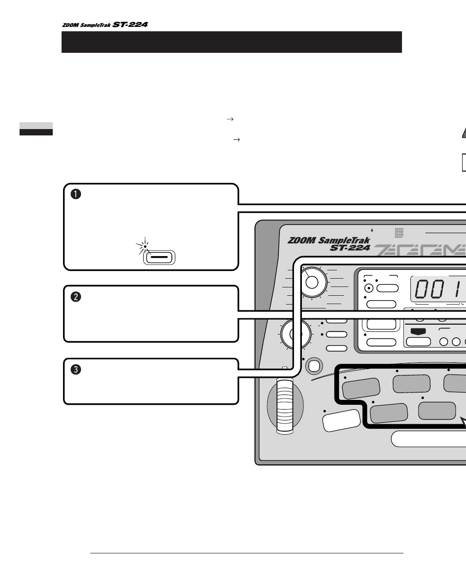 Quick guide (4) try out sampling, Preparations, Press the [record] key | Effect, Quick guide | Zoom ST-224 User Manual | Page 14 / 76