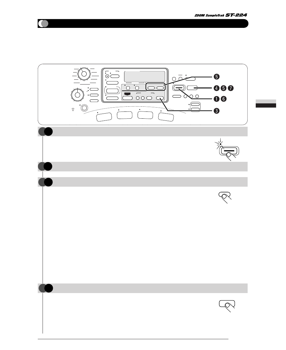 2) auto sampling, Step, Step (2) auto sampling | Zoom ST-224 User Manual | Page 23 / 76