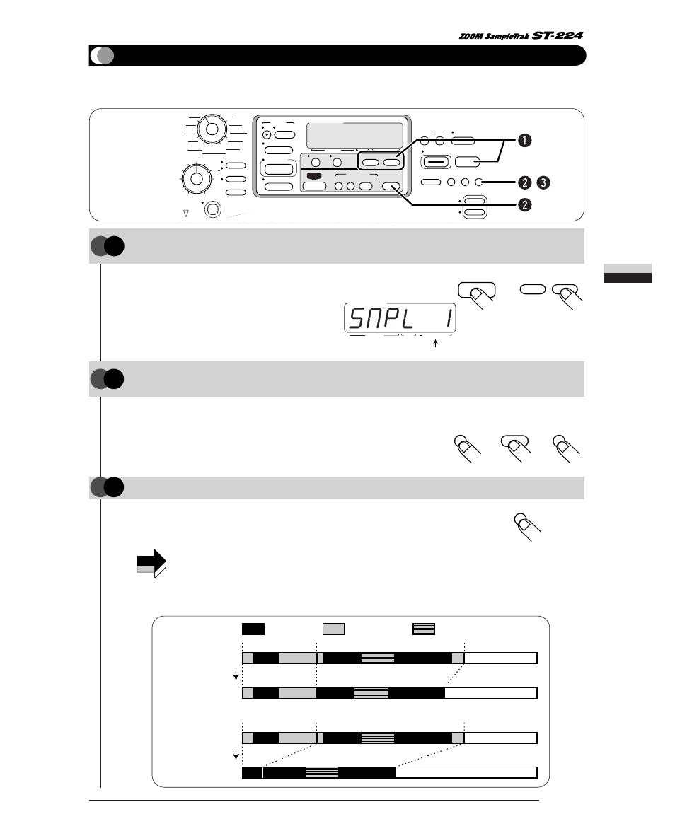 Optimizing samples, Step, Step optimizing samples | Press the [optimize] key again | Zoom ST-224 User Manual | Page 37 / 76