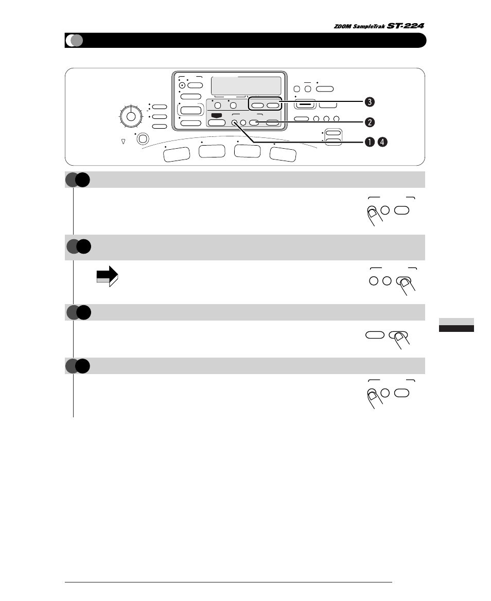 Loading bulk data (data card), Step, Step 63 | Press the [load] key again, Storing and reading data | Zoom ST-224 User Manual | Page 63 / 76