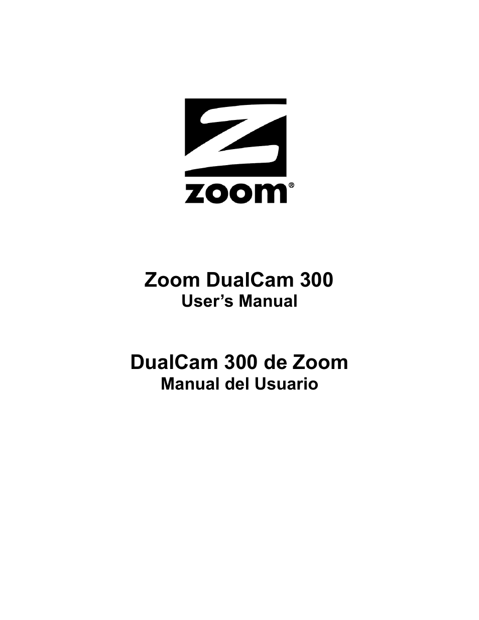 Zoom DUALCAM 300 User Manual | 16 pages