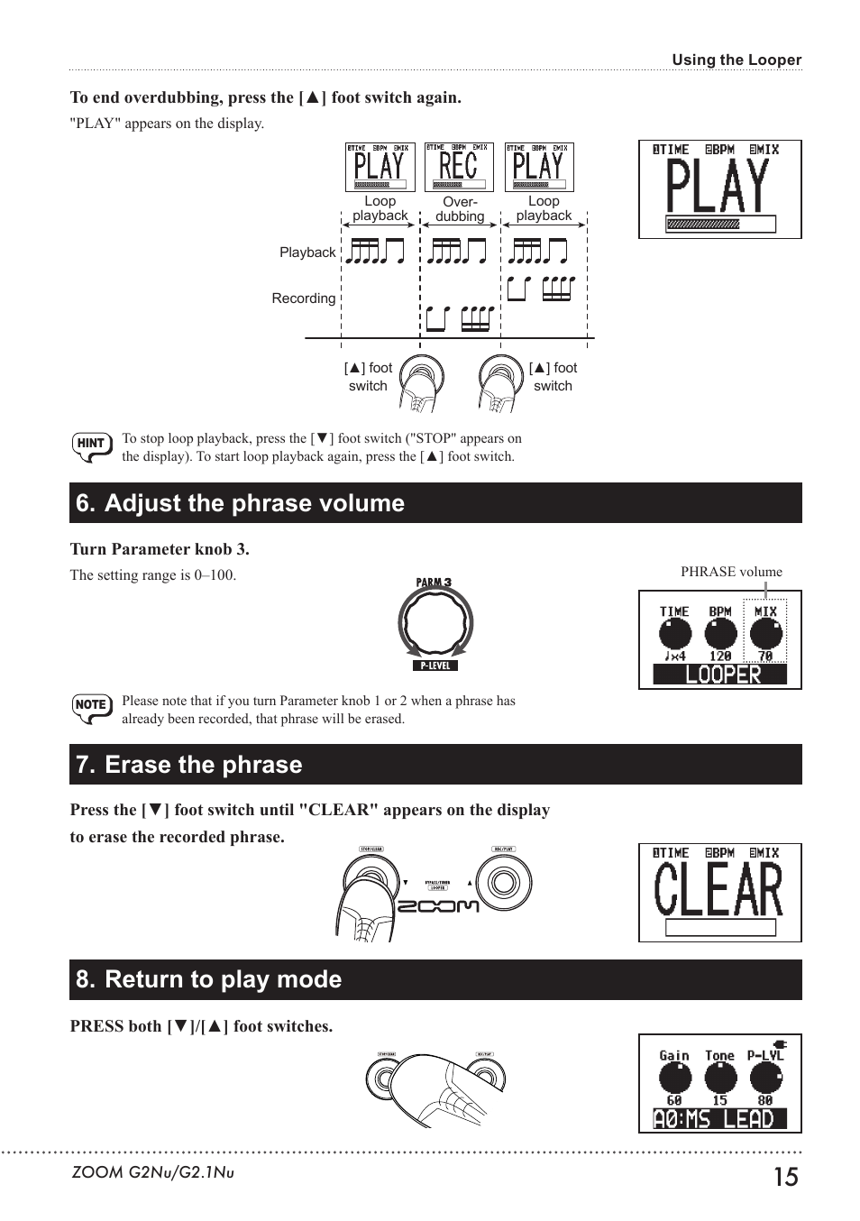 Zoom G2.1NU User Manual | Page 15 / 56