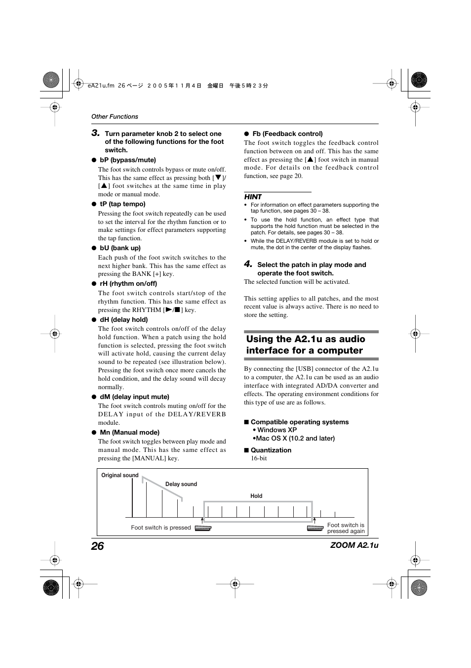 Using the a2.1u as audio interface for a computer | Zoom A2.1U User Manual | Page 26 / 43