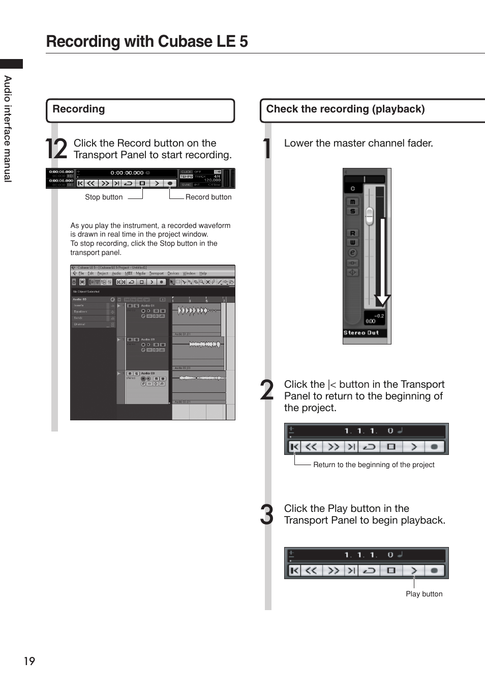 Recording with cubase le 5 | Zoom R24 User Manual | Page 20 / 36