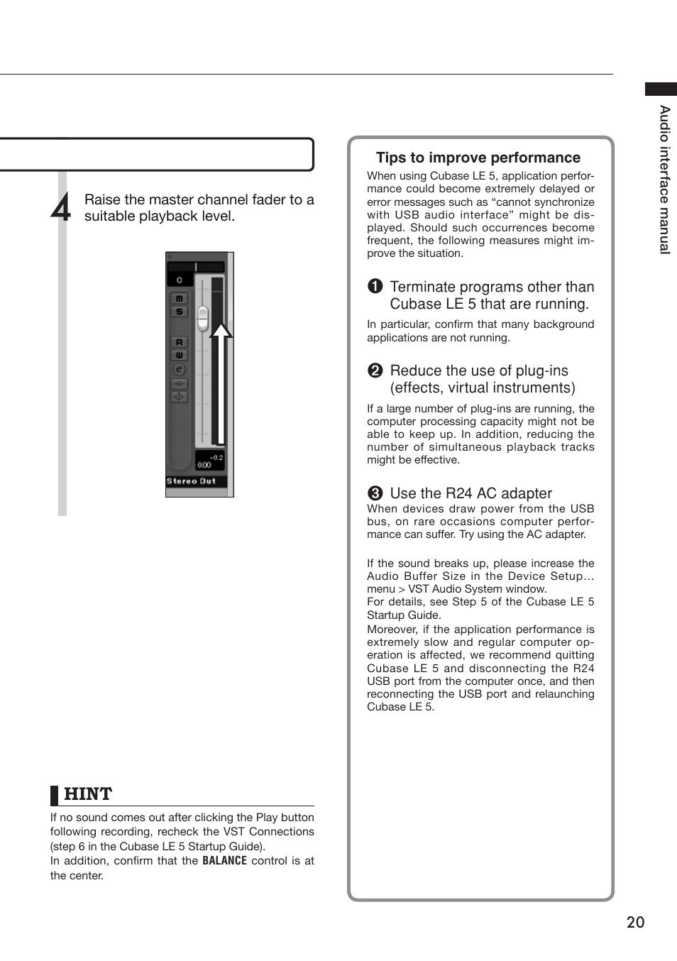 Hint | Zoom R24 User Manual | Page 21 / 36