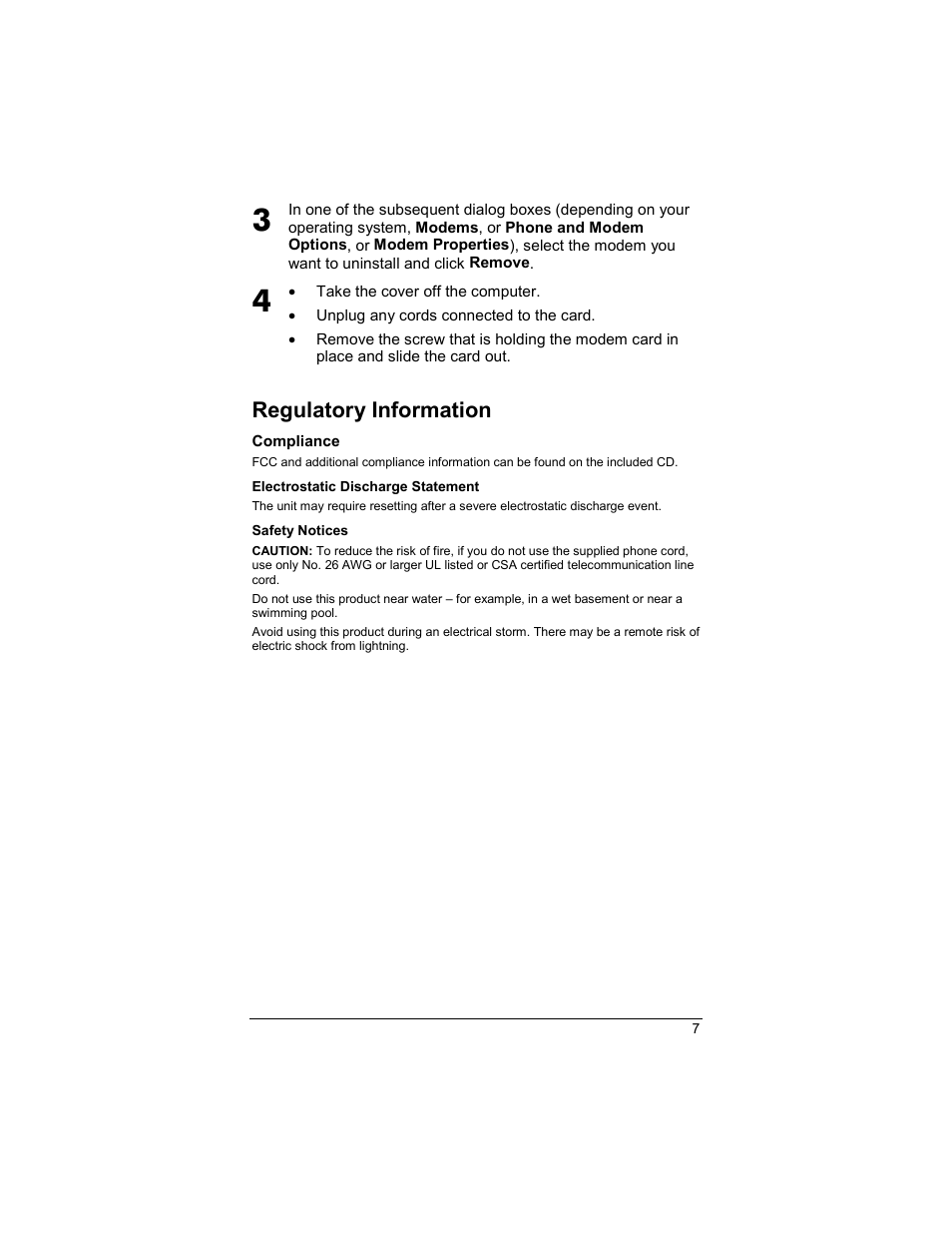 Regulatory information | Zoom Series 1057 User Manual | Page 7 / 8