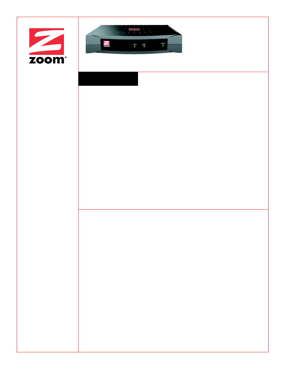 Zoom ADSL X3 5660 User Manual | 2 pages