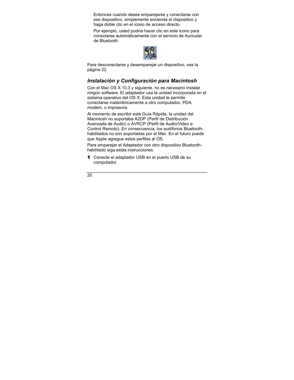 Instalación y configuración para macintosh | Zoom 4311F User Manual | Page 20 / 24