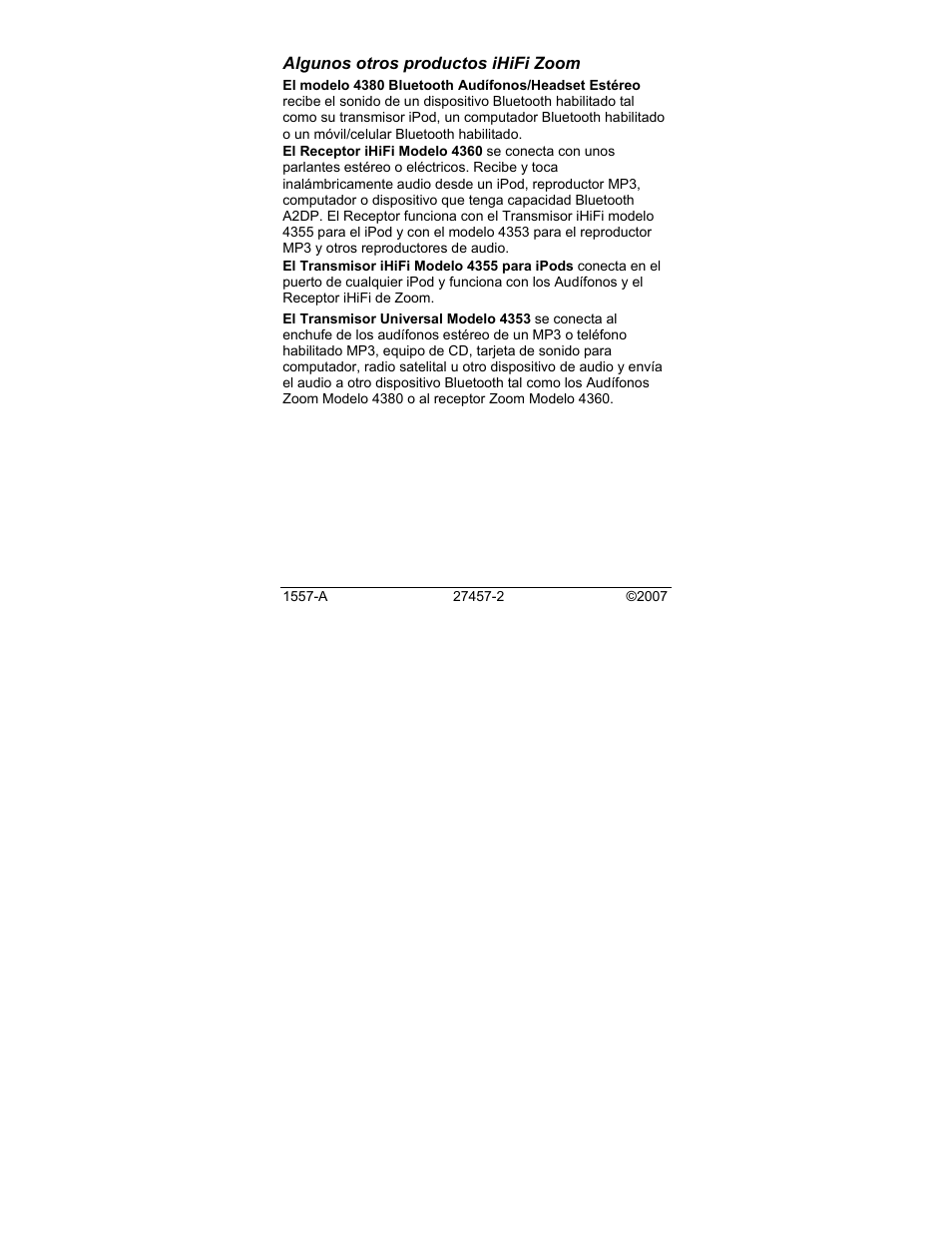 Algunos otros productos ihifi zoom | Zoom 4311F User Manual | Page 24 / 24
