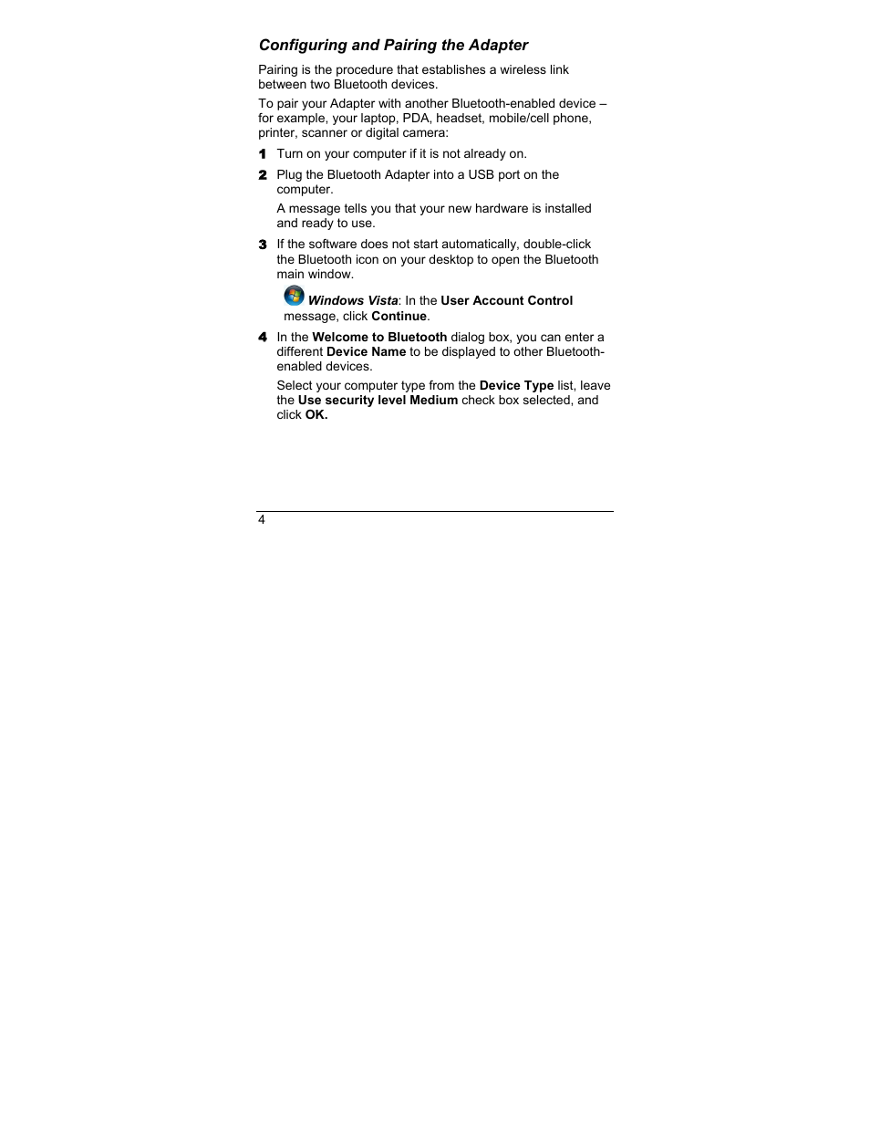 Configuring and pairing the adapter | Zoom 4311F User Manual | Page 4 / 24