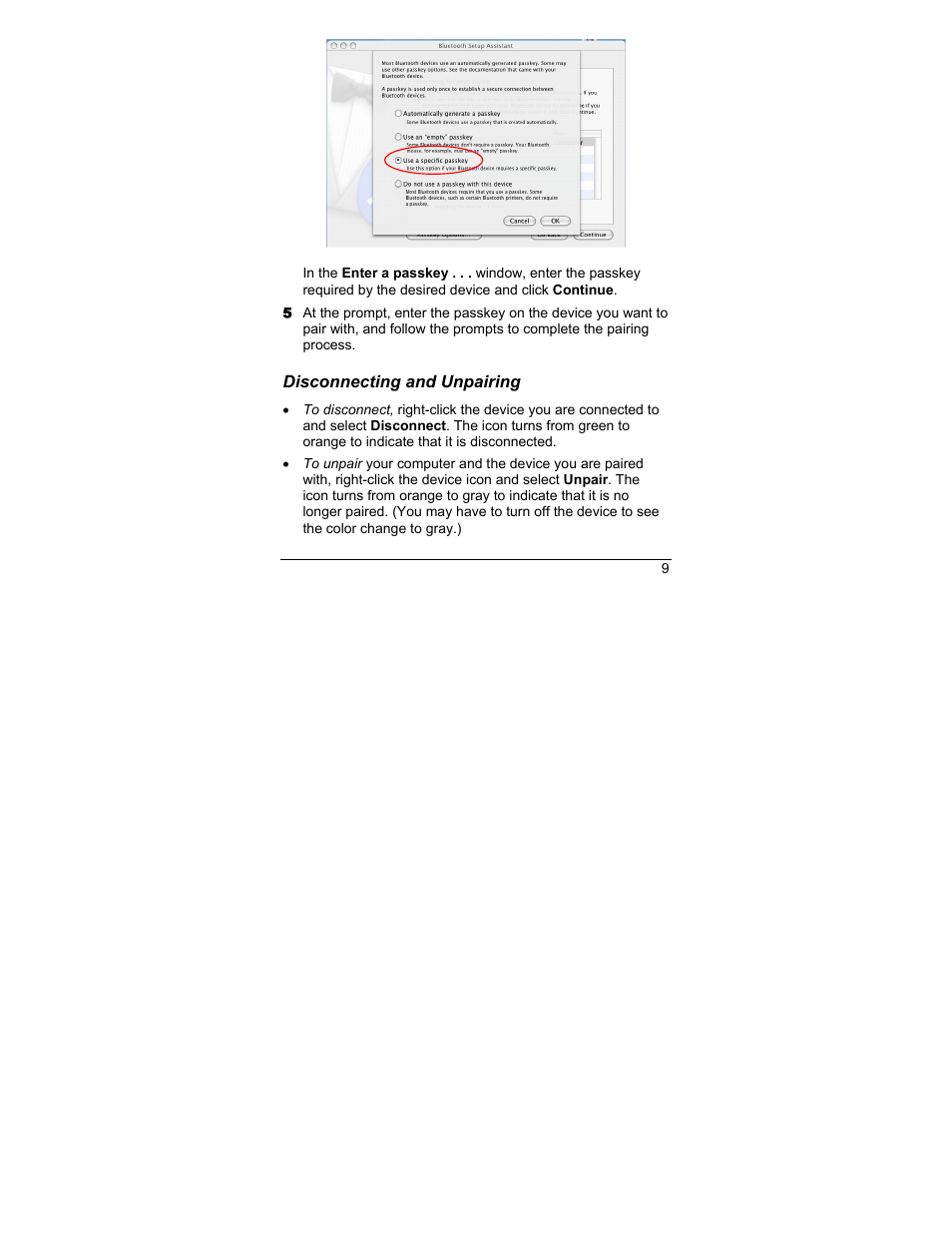 Disconnecting and unpairing | Zoom 4311F User Manual | Page 9 / 24