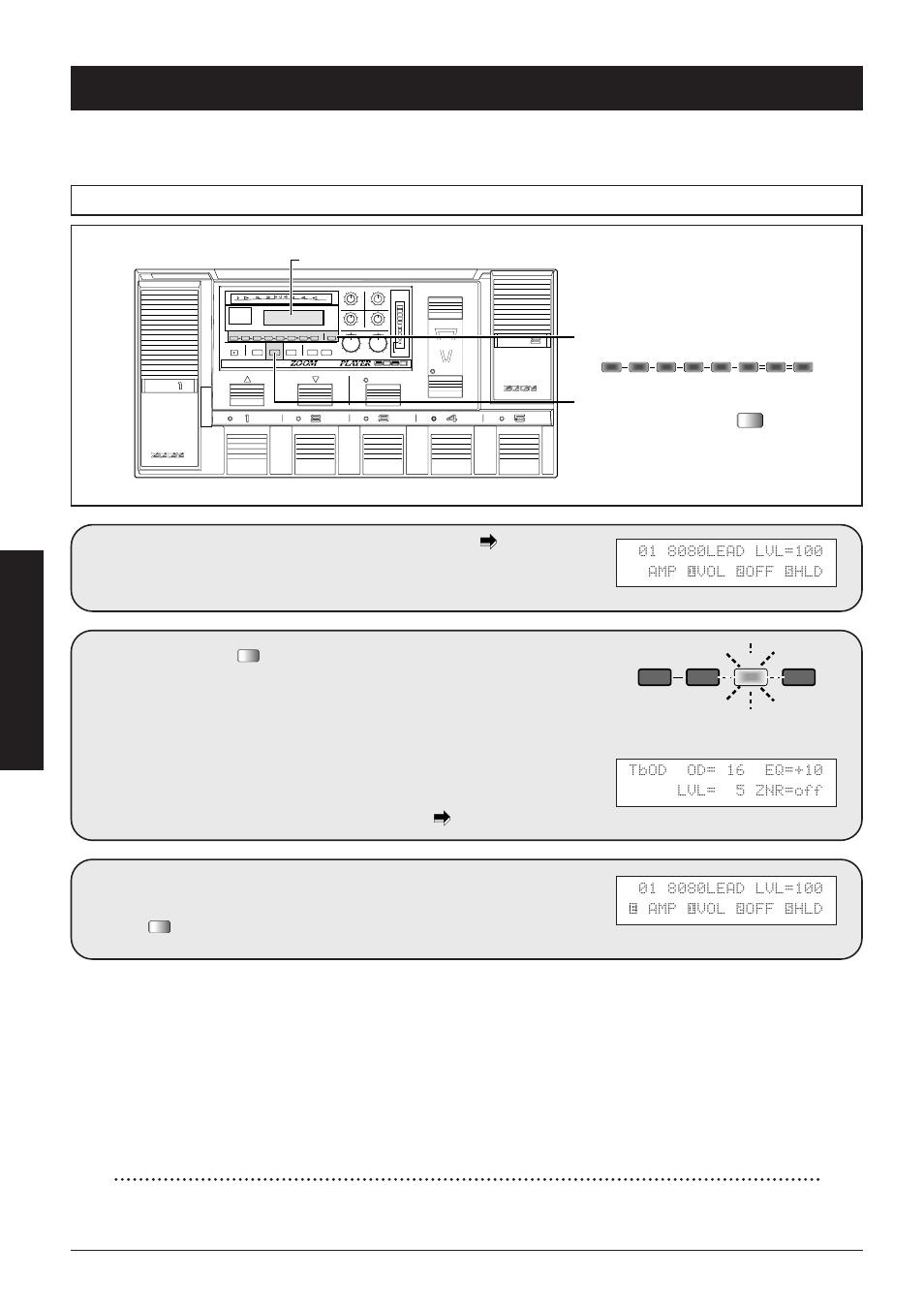 Editing a patch, Activating the edit mode, Edit mode operation) | Press the, When editing is terminated, press the again, 18 advanced operation, Selecting a patch" p. 11), The 8080 returns to the play mode | Zoom 8080 User Manual | Page 19 / 71