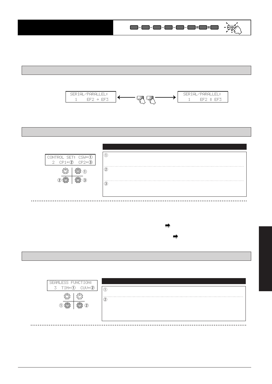 Total module, Control set: csw= 2 cp1= cp2, Seamless function: 3 tim= cuv | Zoom 8080 User Manual | Page 64 / 71