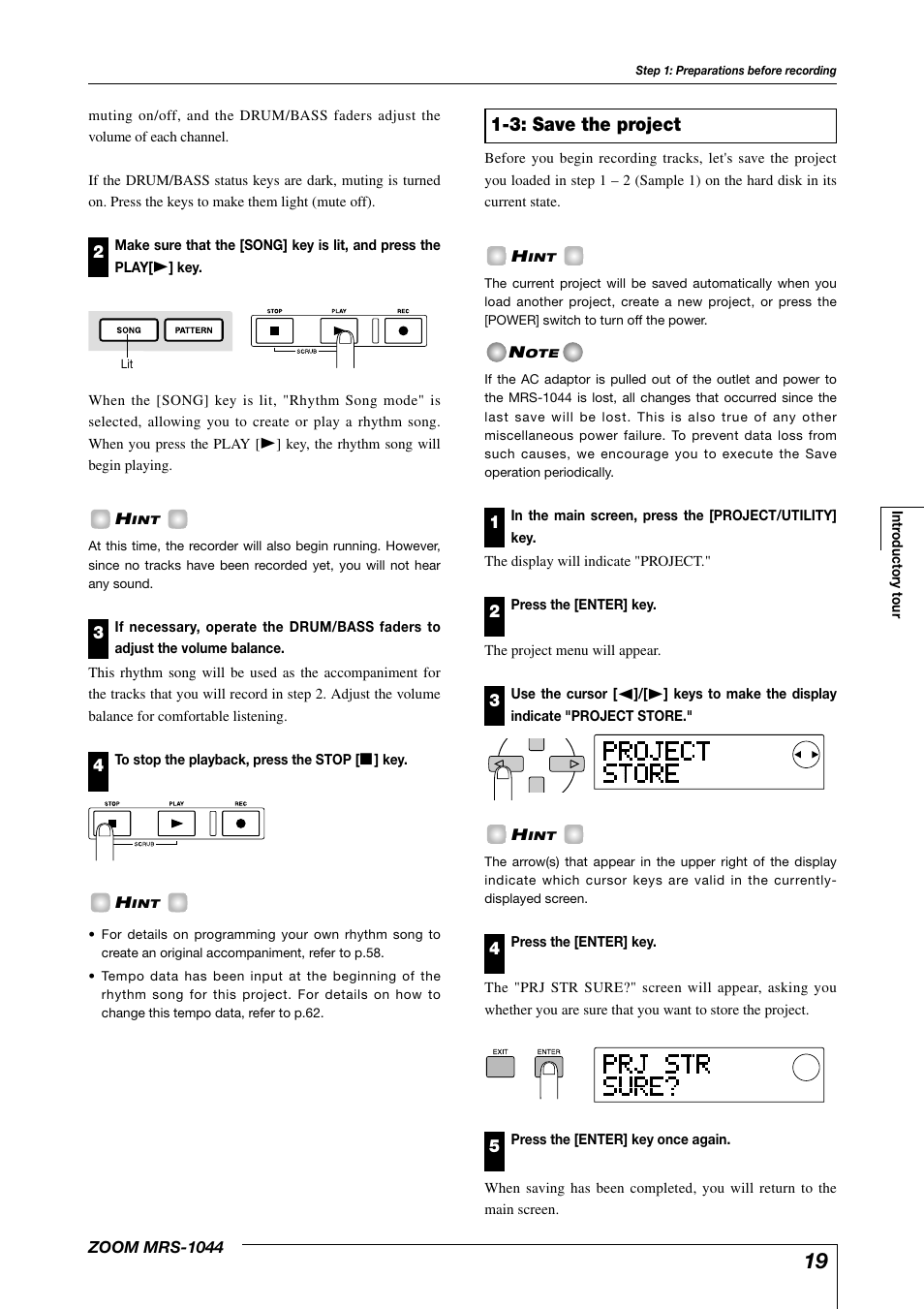 3: save the project | Zoom MRS-1044 User Manual | Page 19 / 120