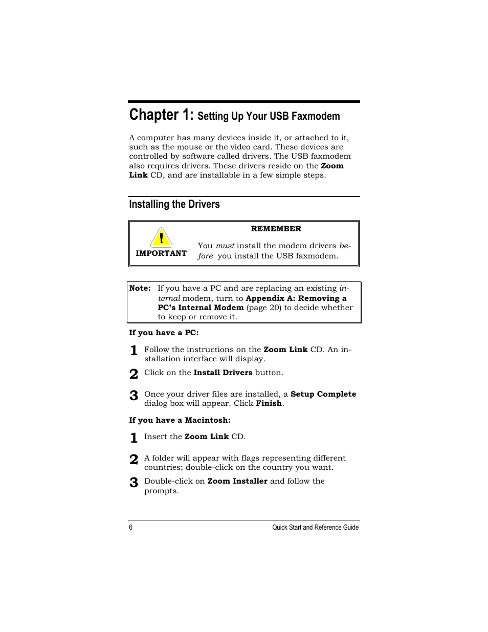 Chapter 1 | Zoom 27575 User Manual | Page 6 / 24