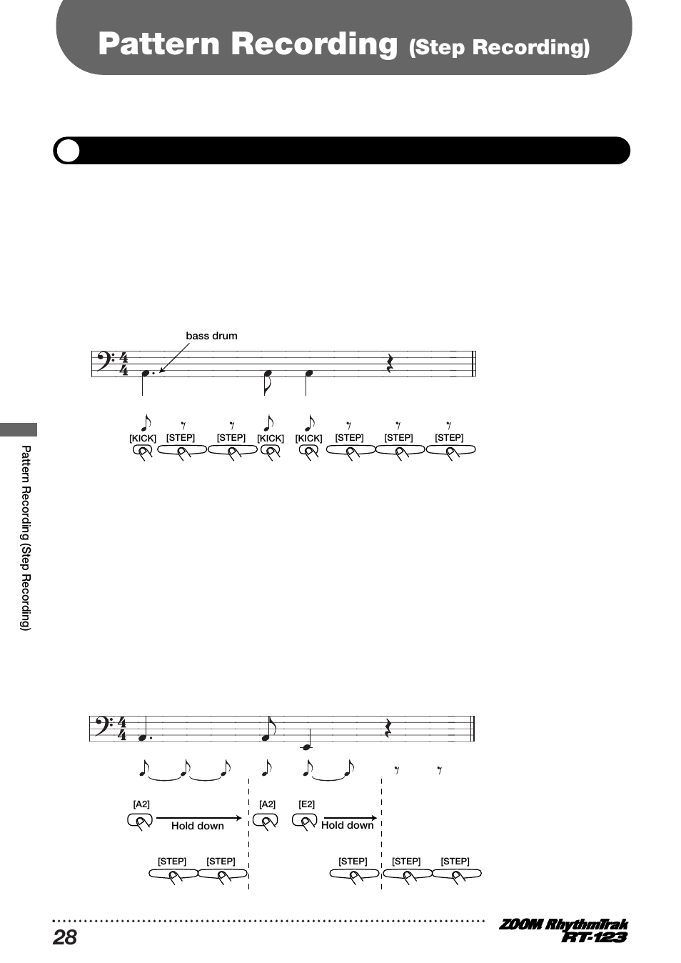 Pattern recording, Step recording), What is step recording | Zoom RT-123 User Manual | Page 28 / 72