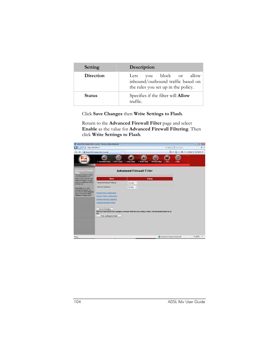Zoom ADSL X6v User Manual | Page 104 / 166