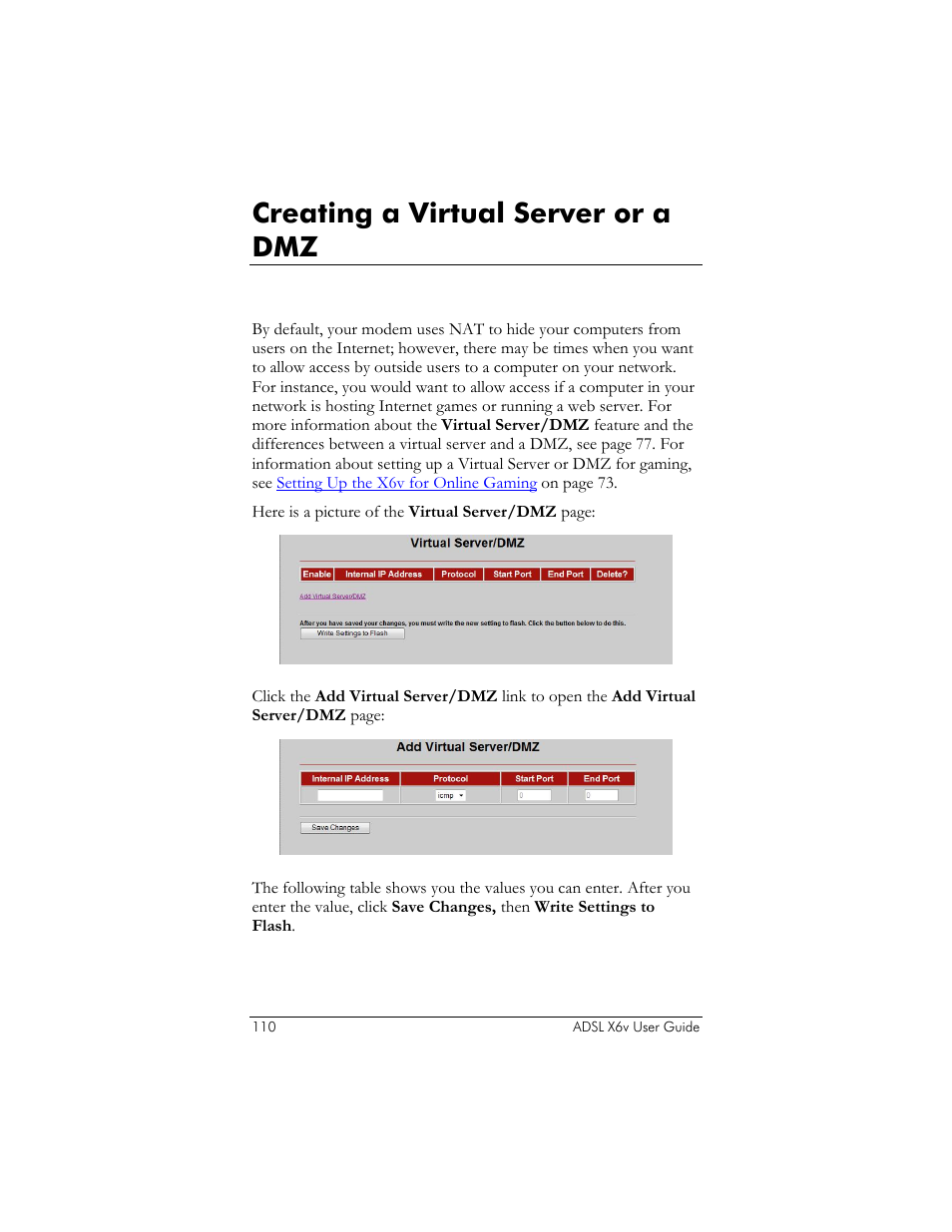 Creating a virtual server or a dmz, Do i need to create a virtual server or dmz | Zoom ADSL X6v User Manual | Page 110 / 166