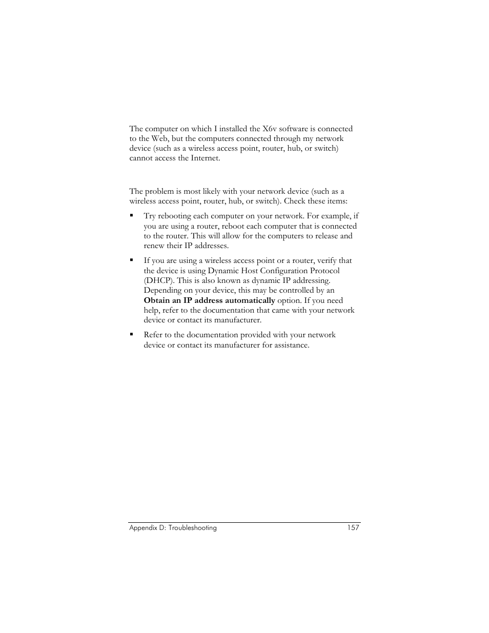 Problem, Solution | Zoom ADSL X6v User Manual | Page 157 / 166