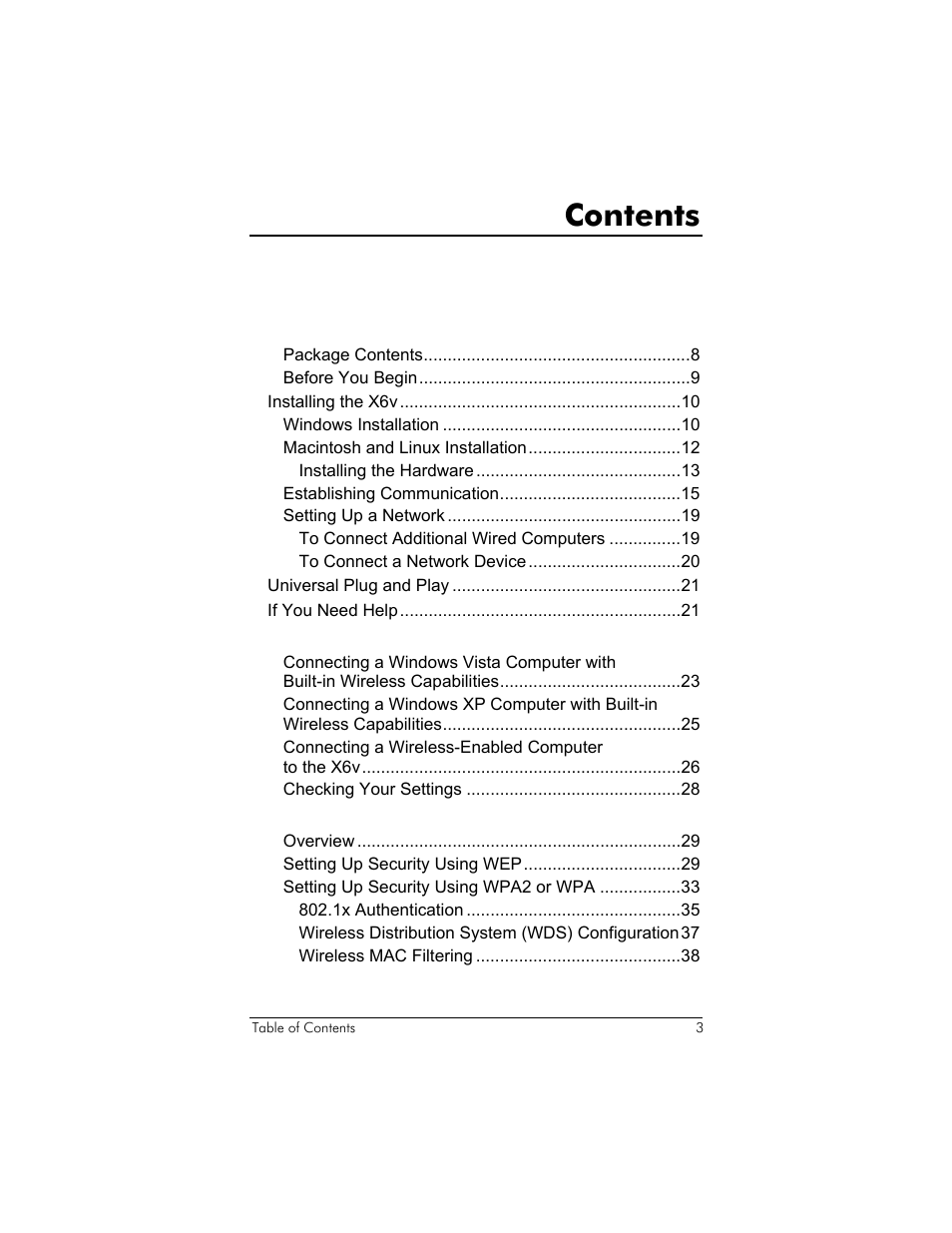 Zoom ADSL X6v User Manual | Page 3 / 166