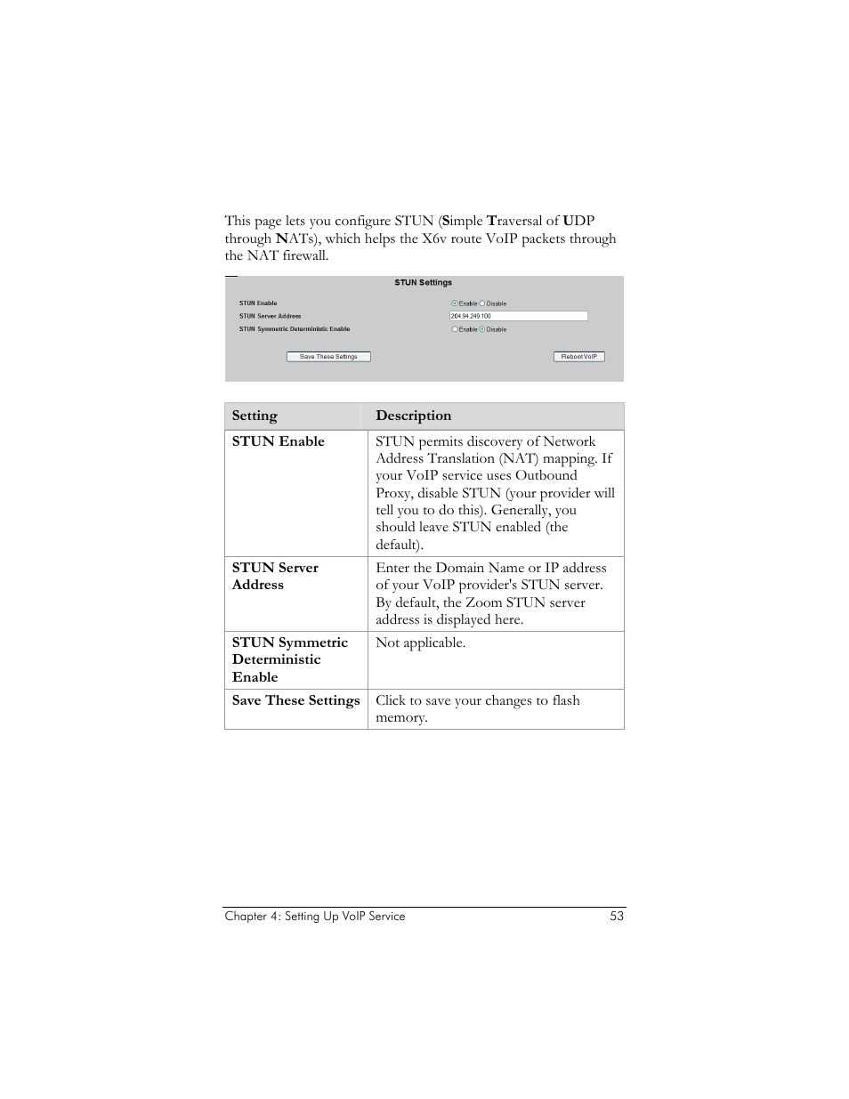 Stun settings | Zoom ADSL X6v User Manual | Page 53 / 166