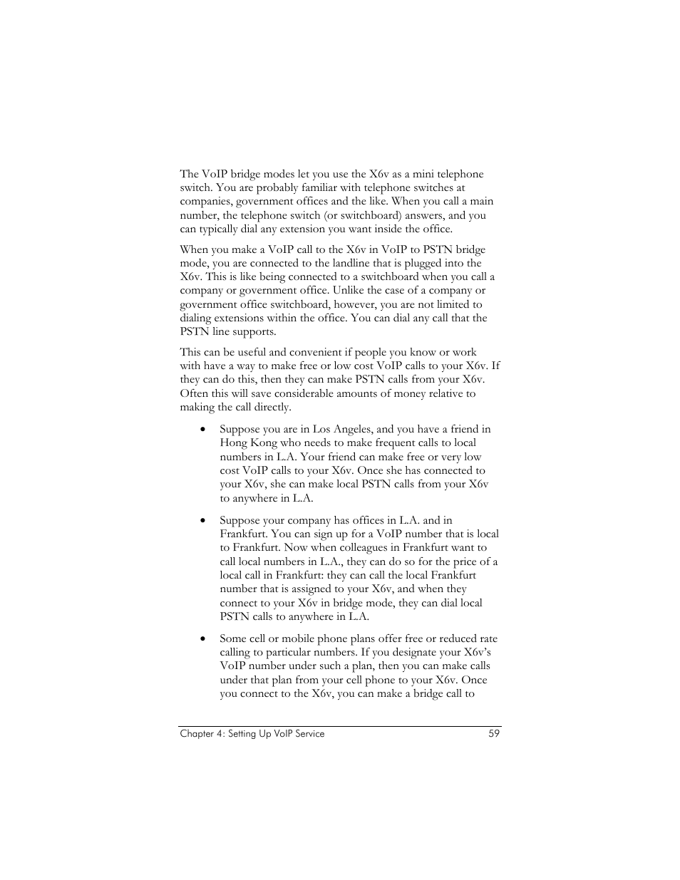 Bridging from voip to pstn | Zoom ADSL X6v User Manual | Page 59 / 166