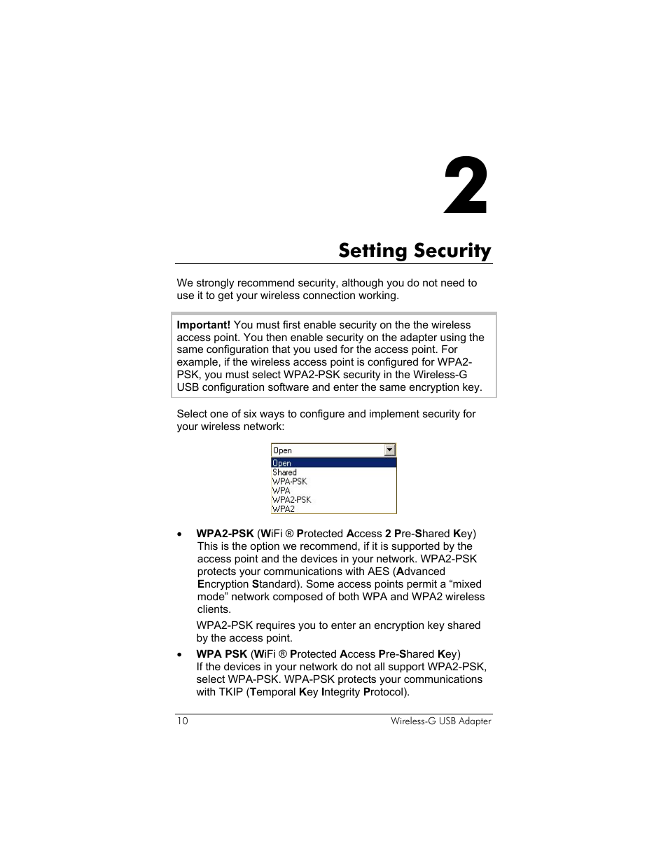 Setting security | Zoom 4410B User Manual | Page 10 / 50