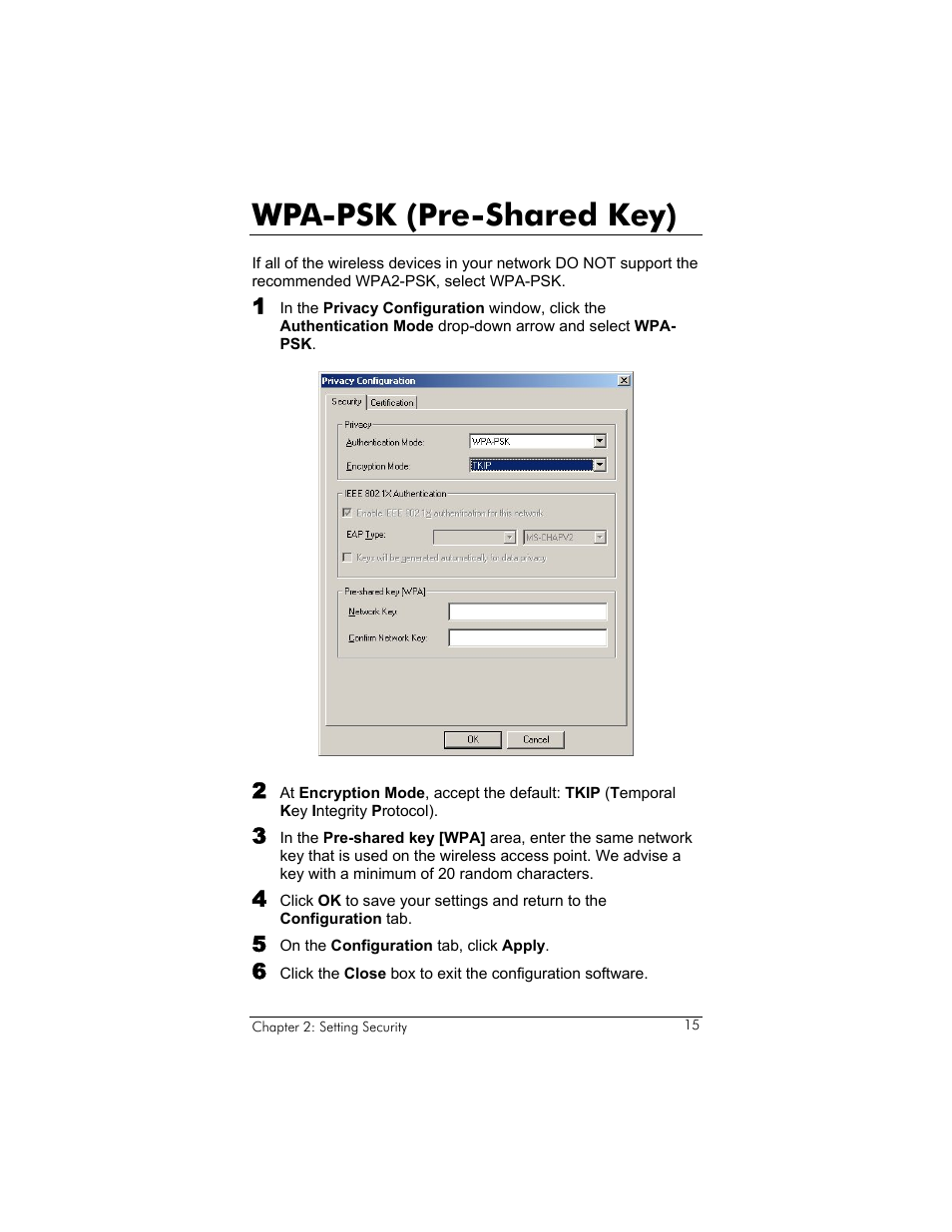 Wpa-psk (pre-shared key) | Zoom 4410B User Manual | Page 15 / 50