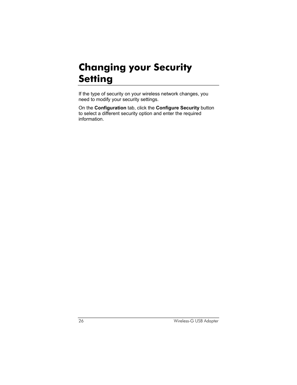 Changing your security setting | Zoom 4410B User Manual | Page 26 / 50
