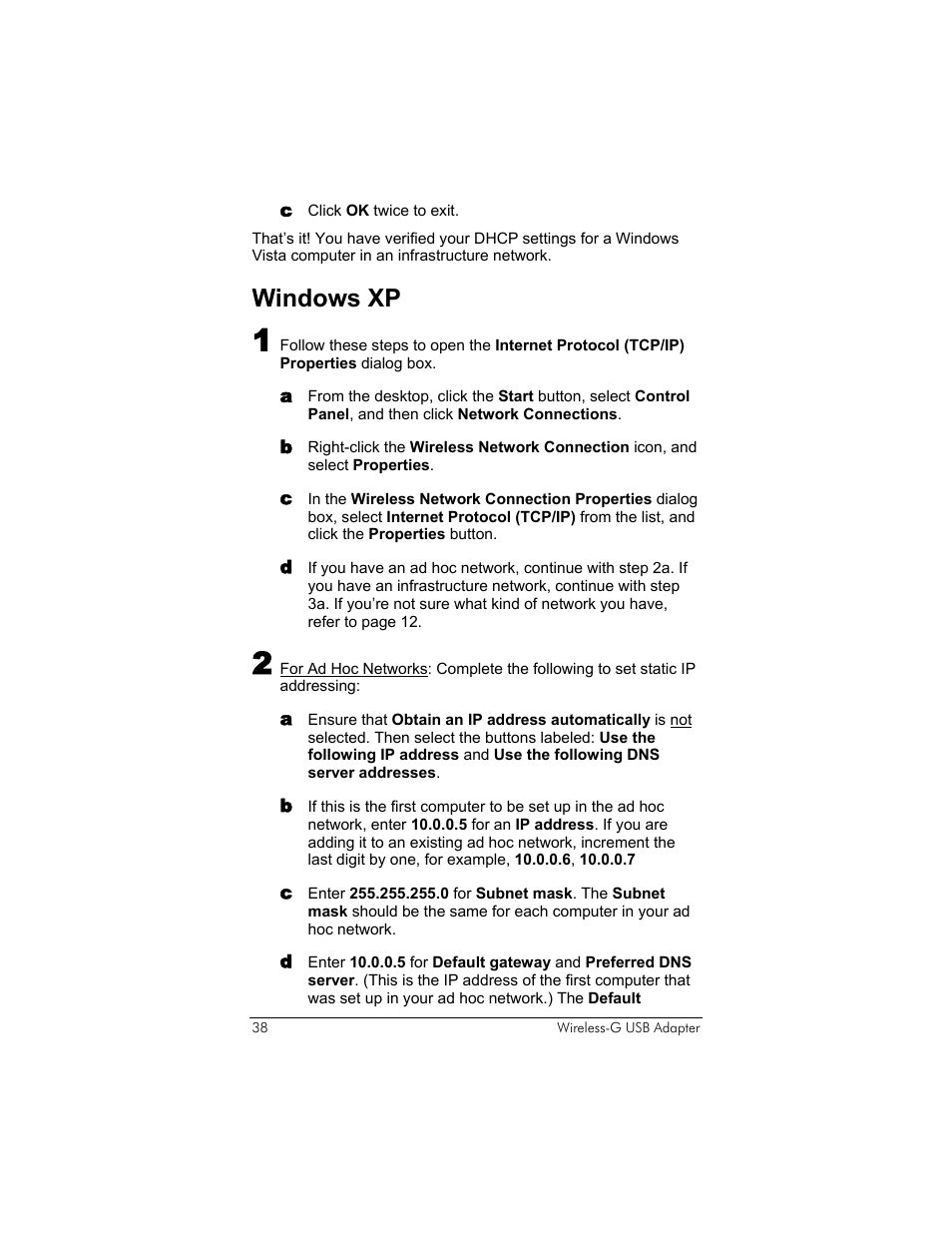 Windows xp | Zoom 4410B User Manual | Page 38 / 50