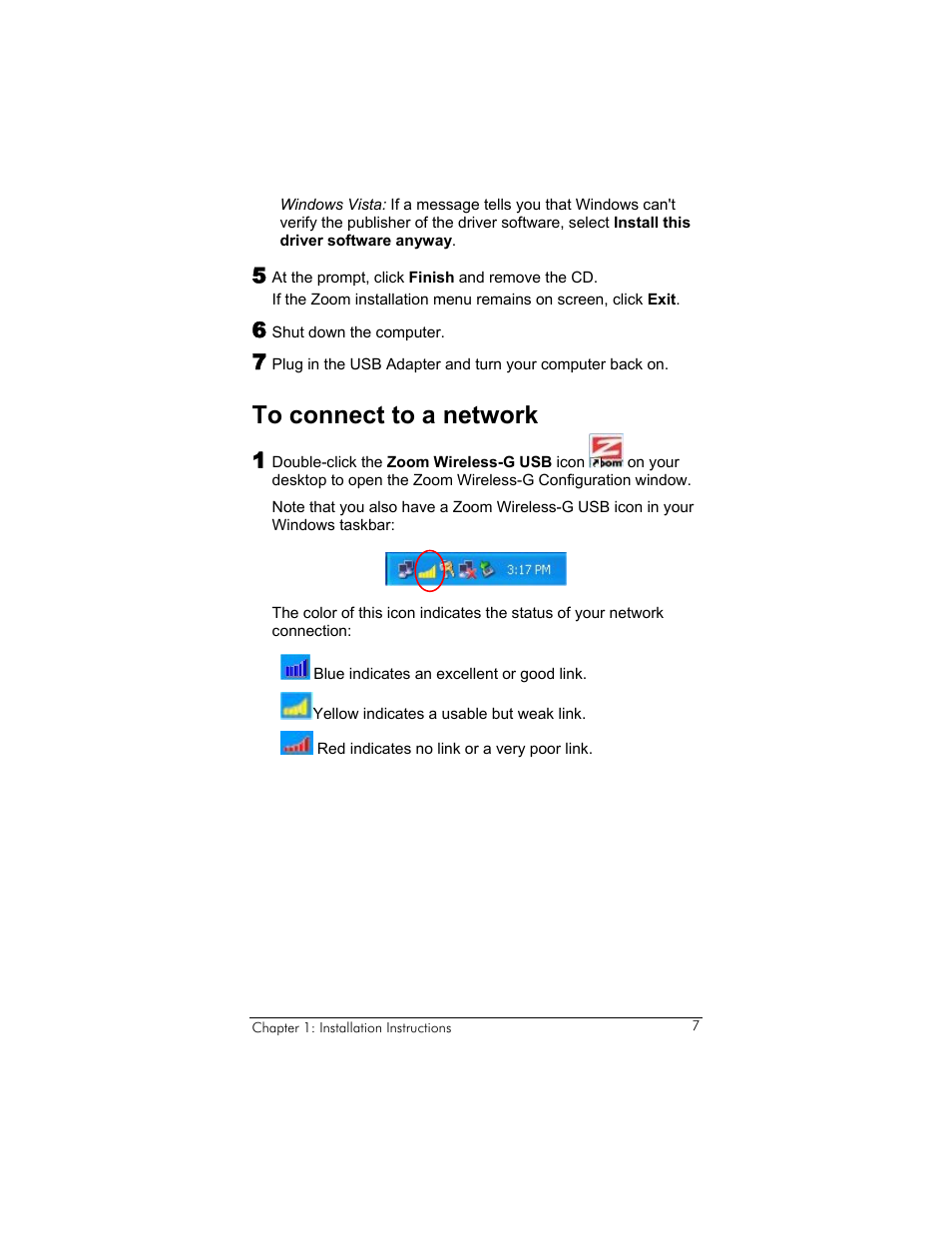 To connect to a network | Zoom 4410B User Manual | Page 7 / 50