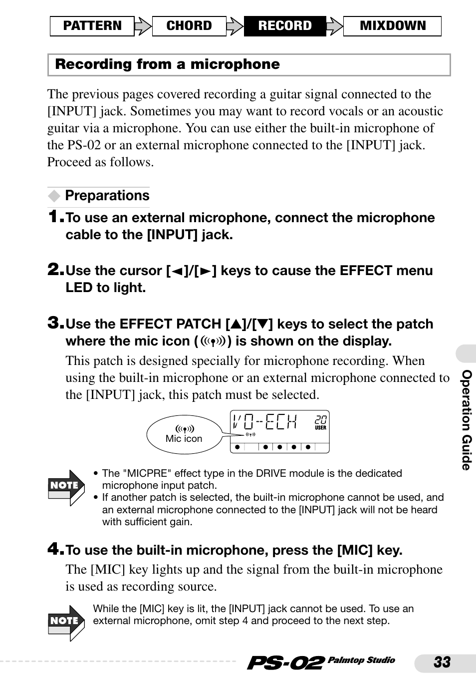 Zoom PS-02 User Manual | Page 33 / 88