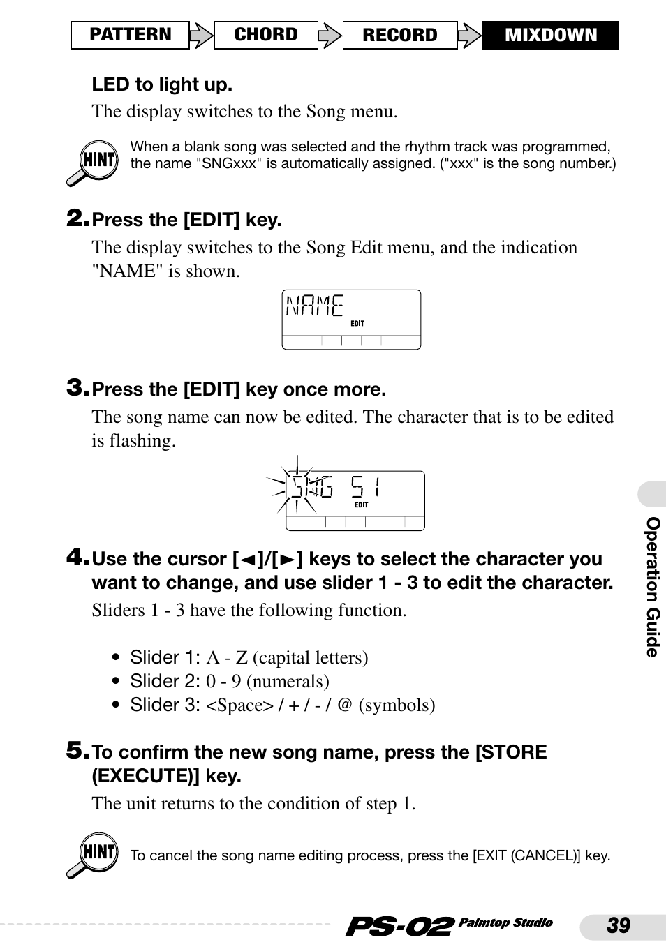 Zoom PS-02 User Manual | Page 39 / 88