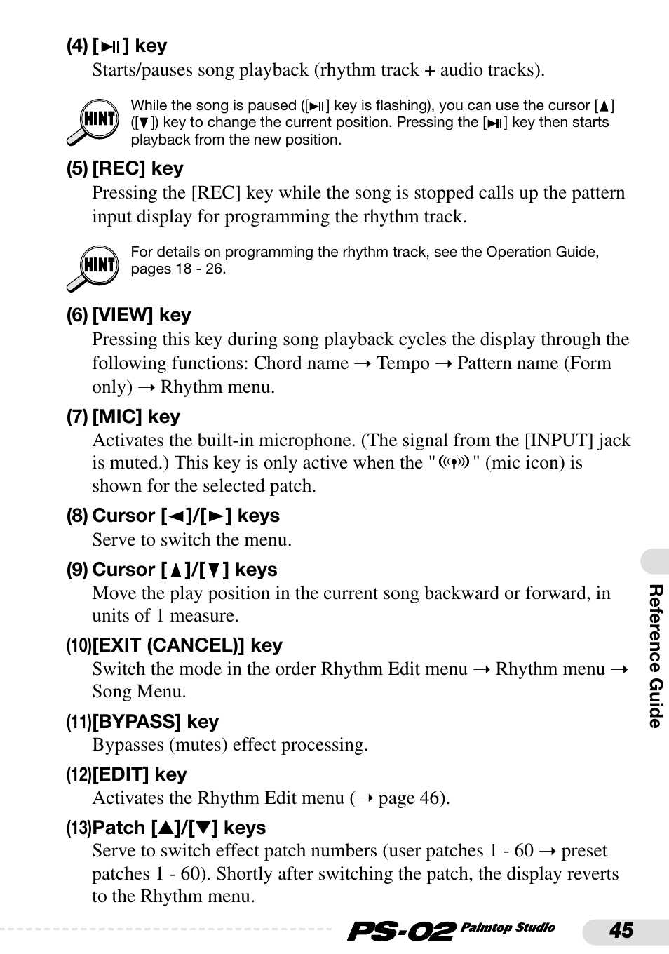 Zoom PS-02 User Manual | Page 45 / 88