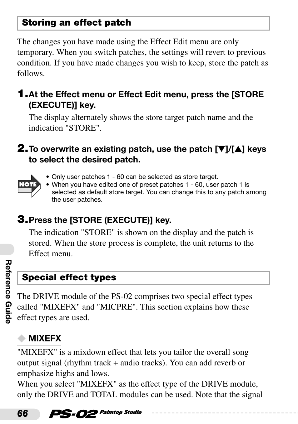 Zoom PS-02 User Manual | Page 66 / 88