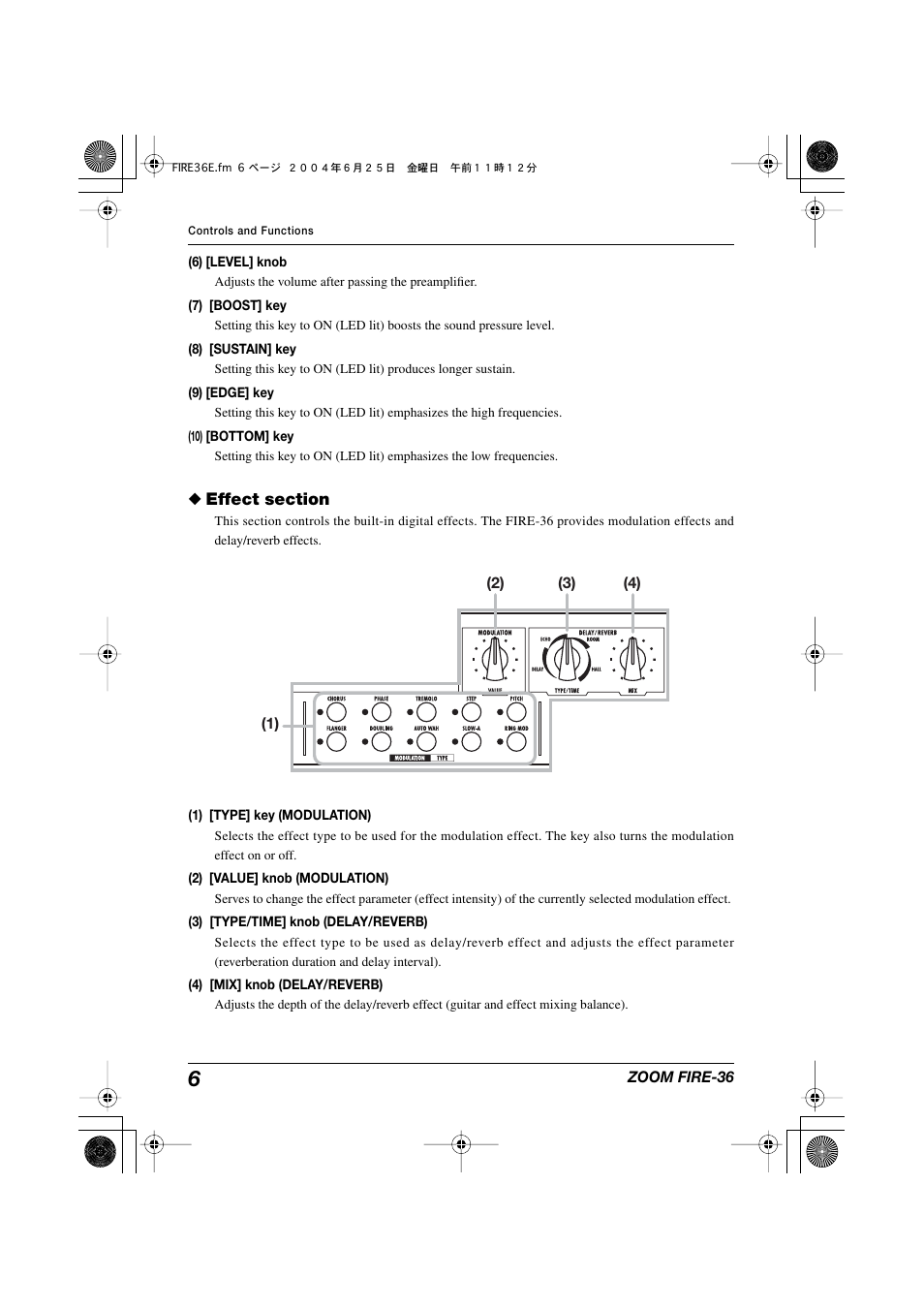 Zoom FIRE-36 User Manual | Page 6 / 26