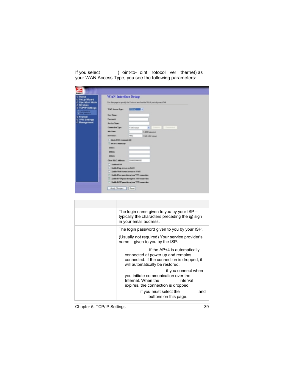 Pppoe (adsl only) | Zoom 4420-A User Manual | Page 39 / 81